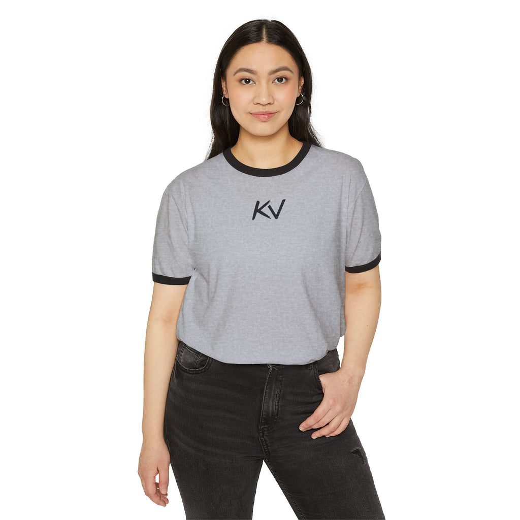 KV Minimalist Ringer T-Shirt — Vintage-Inspired Casual Tee