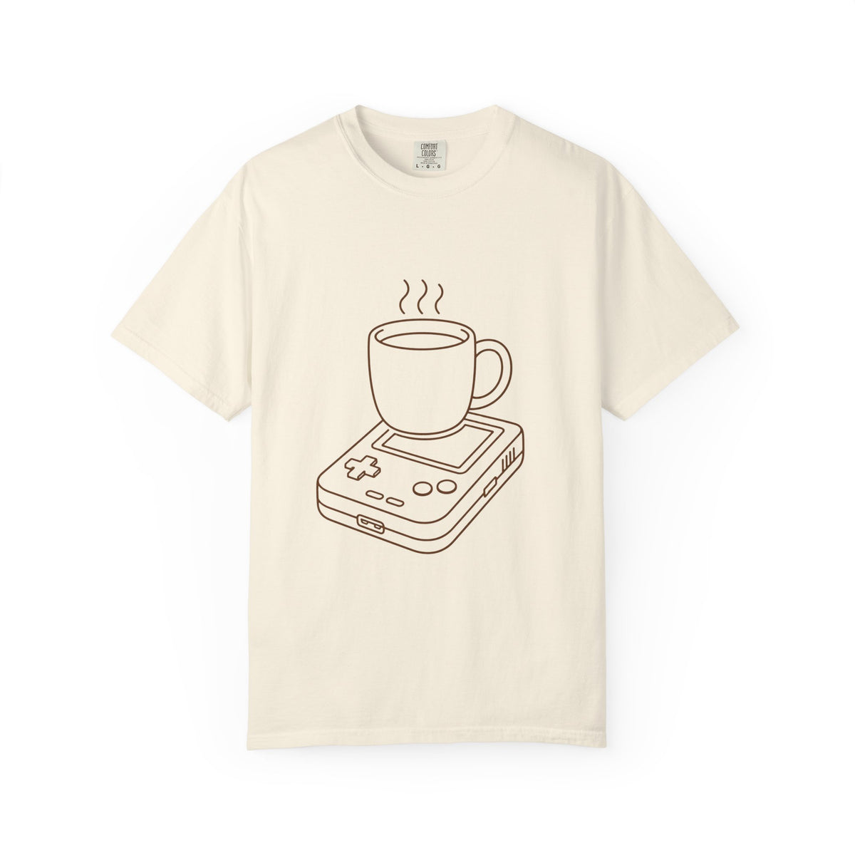 Coffee & Console T-Shirt — Retro Gaming Coffee Tee