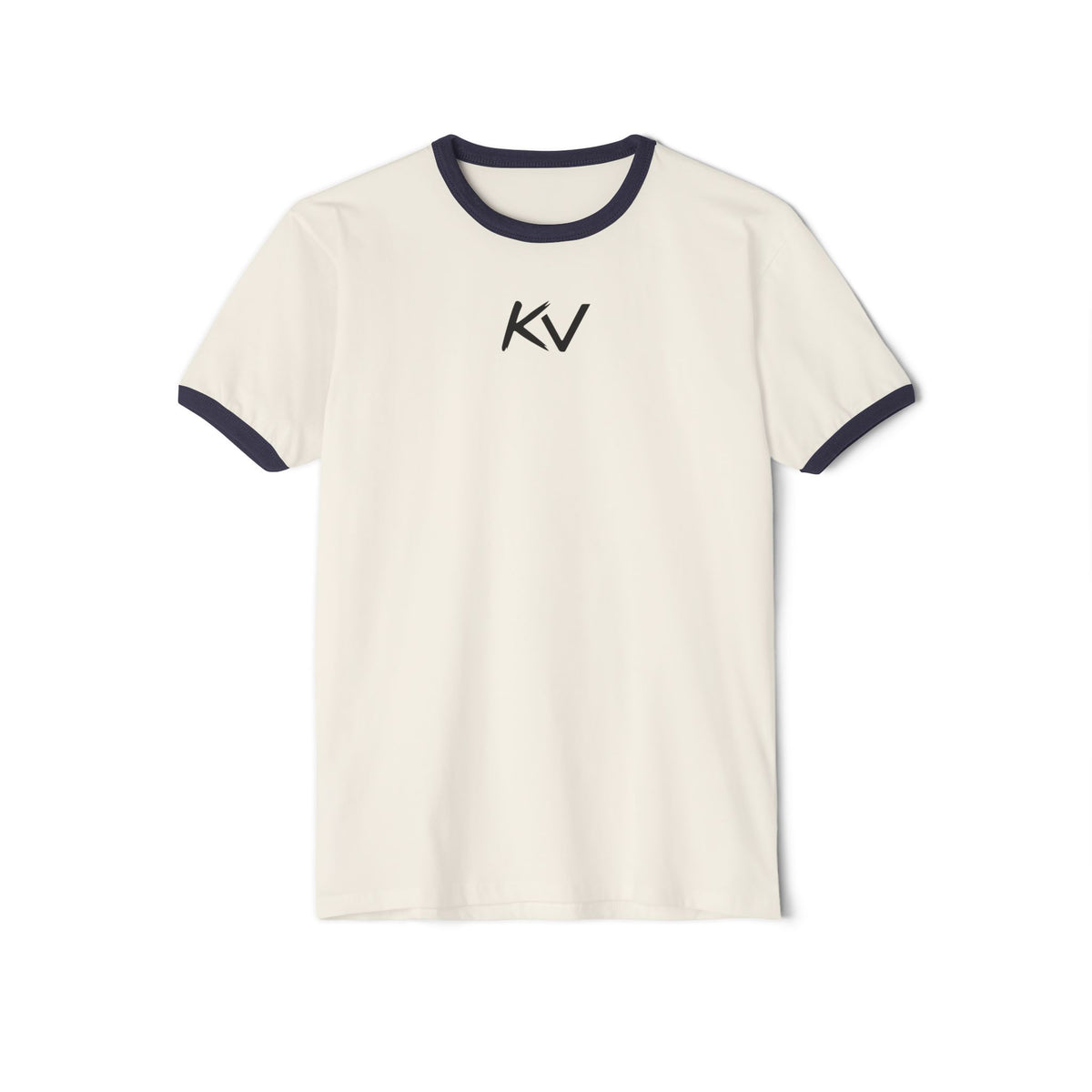 KV Minimalist Ringer T-Shirt — Vintage-Inspired Casual Tee