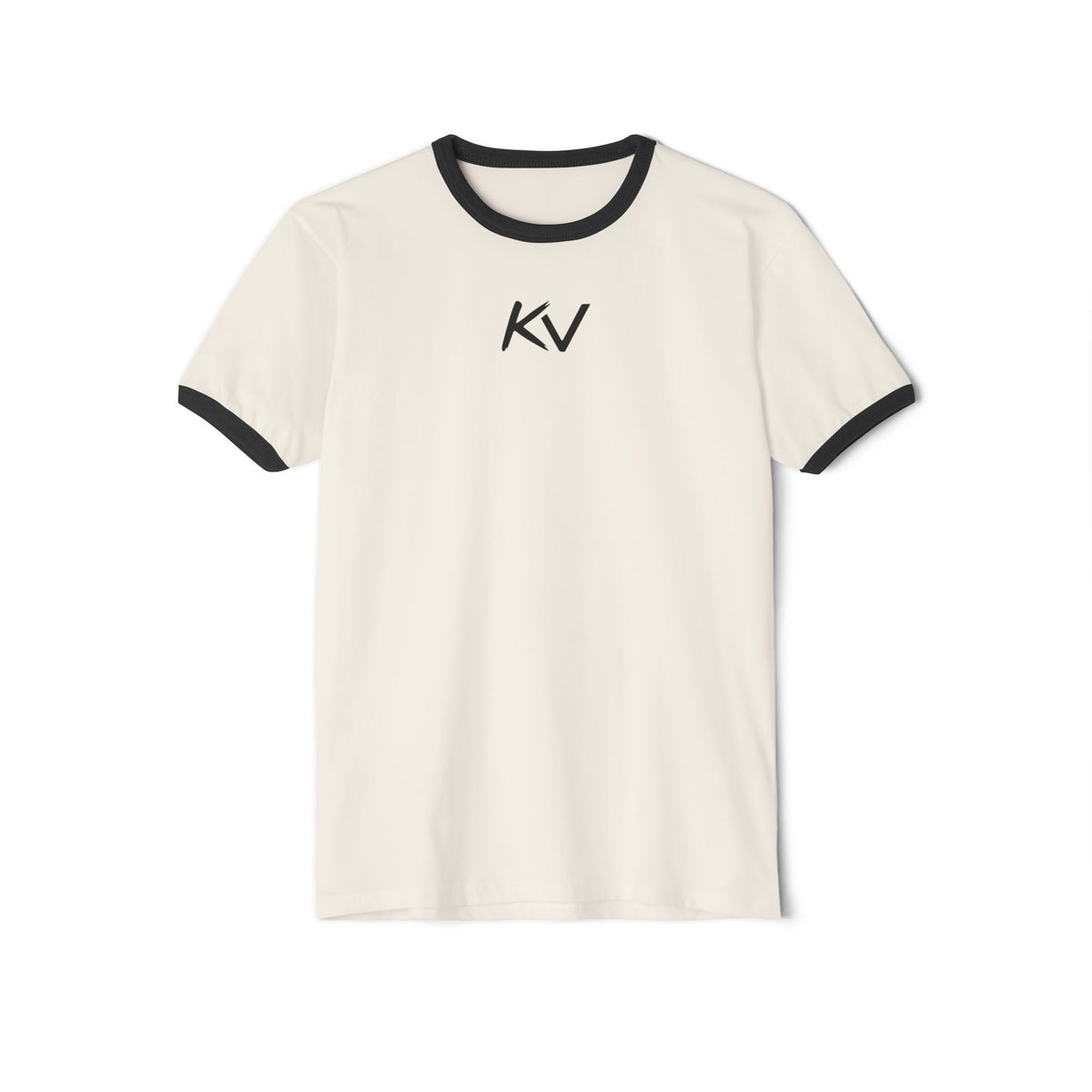KV Minimalist Ringer T-Shirt — Vintage-Inspired Casual Tee