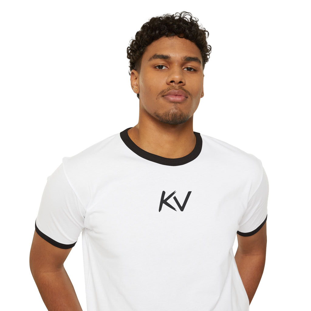 KV Minimalist Ringer T-Shirt — Vintage-Inspired Casual Tee