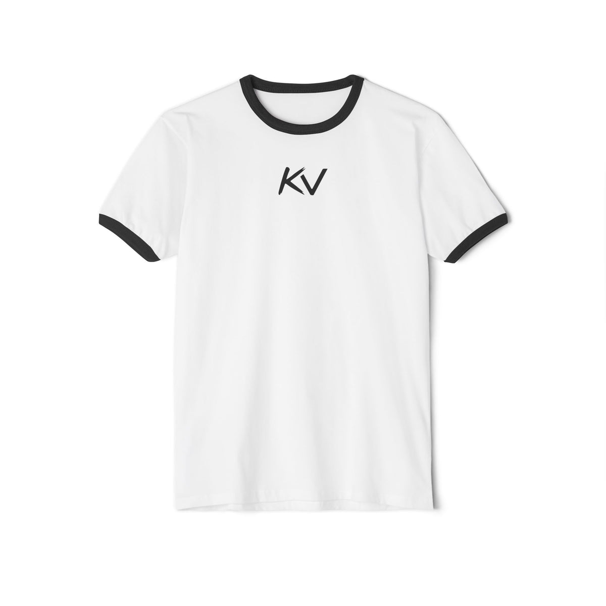 KV Minimalist Ringer T-Shirt — Vintage-Inspired Casual Tee