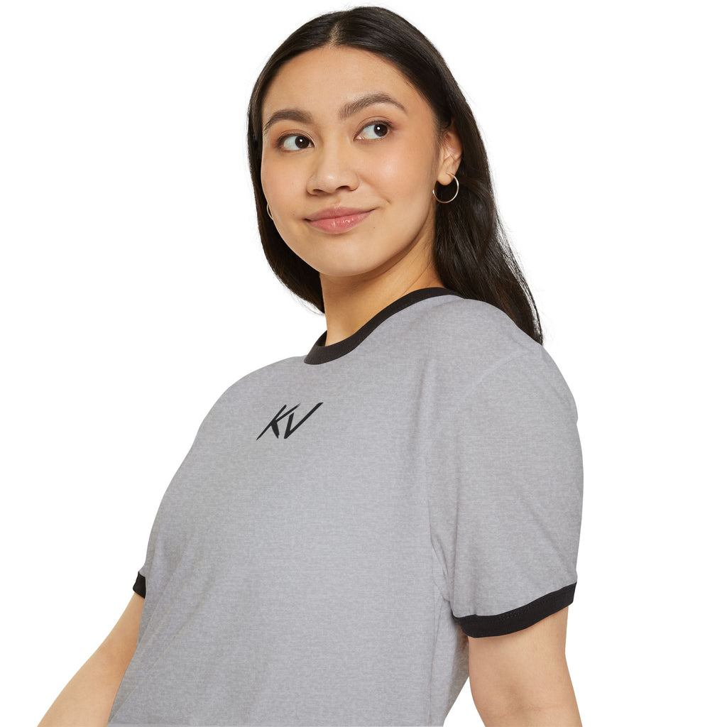 KV Minimalist Ringer T-Shirt — Vintage-Inspired Casual Tee