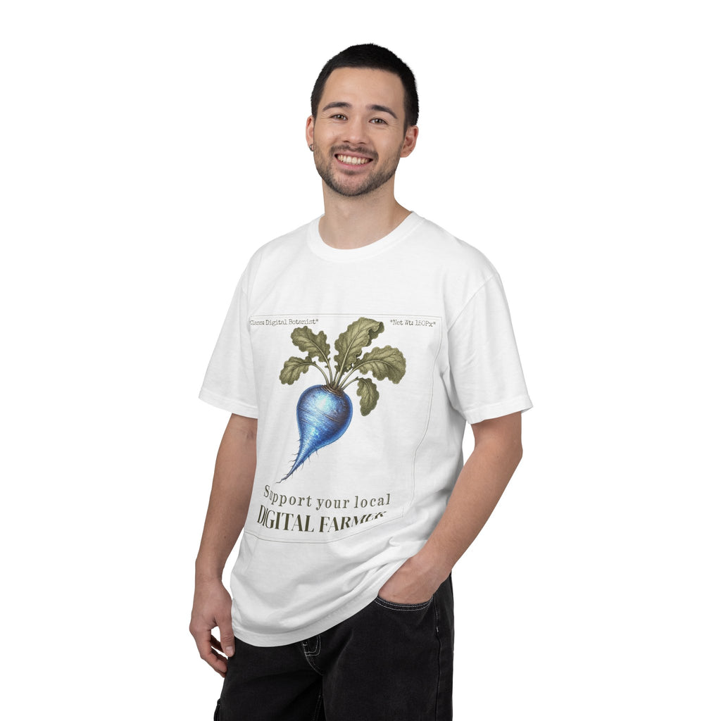 Support Your Local Digital Farmer T-Shirt — Blue Root Veggie Graphic